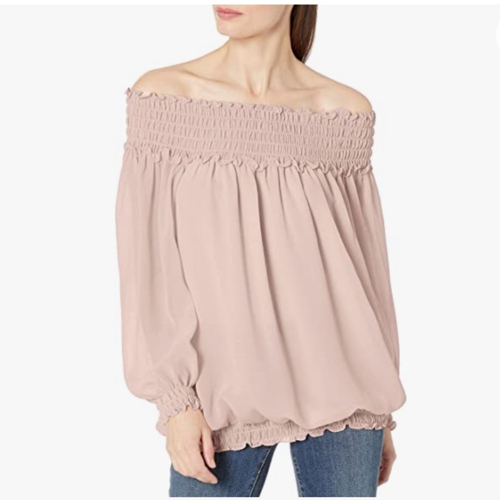 MaxStudio Blouse With Bubble Hem Ballet Pink